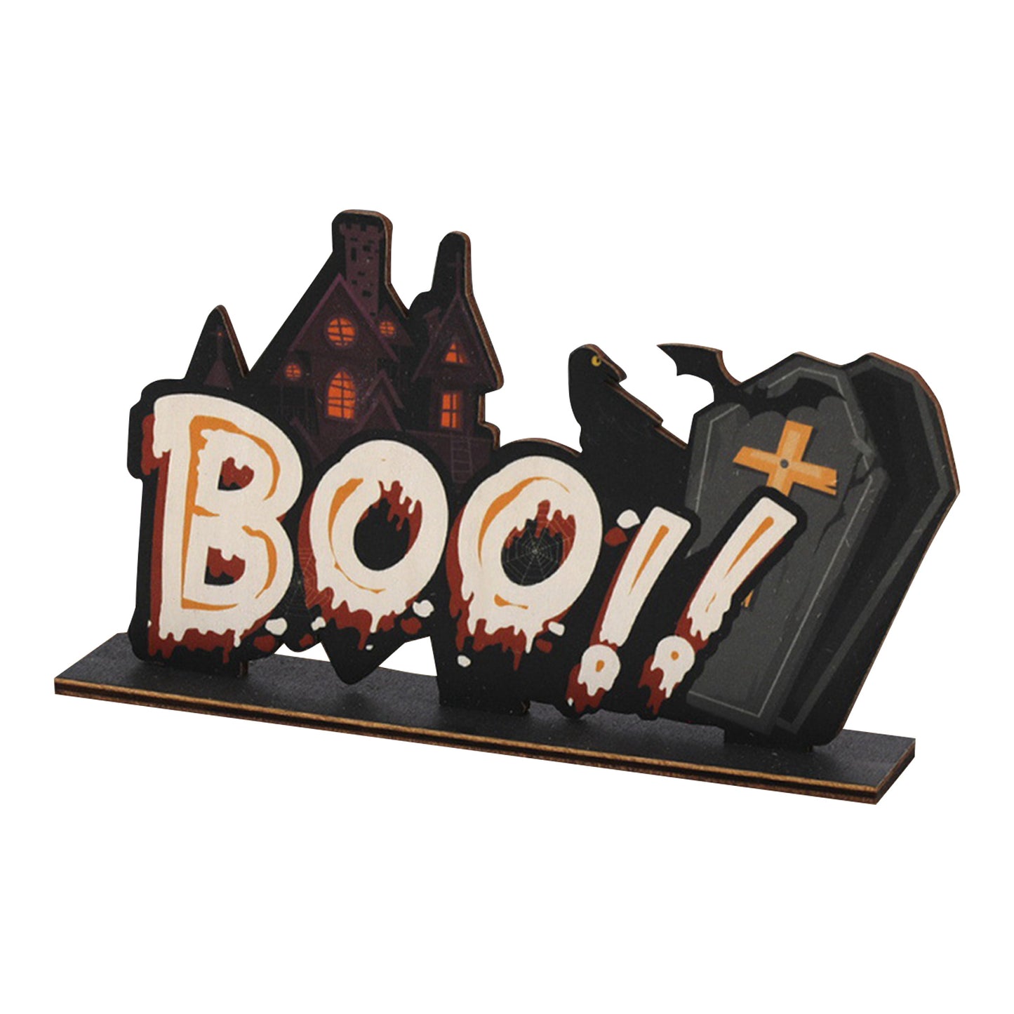 Halloween wooden decoration ghost grave 11-pack