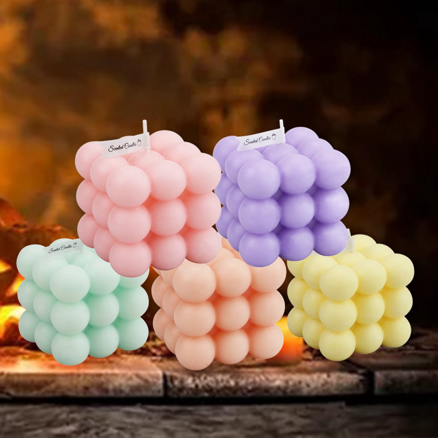 Halloween Bubble Cube Scented Candle, Candle Gift