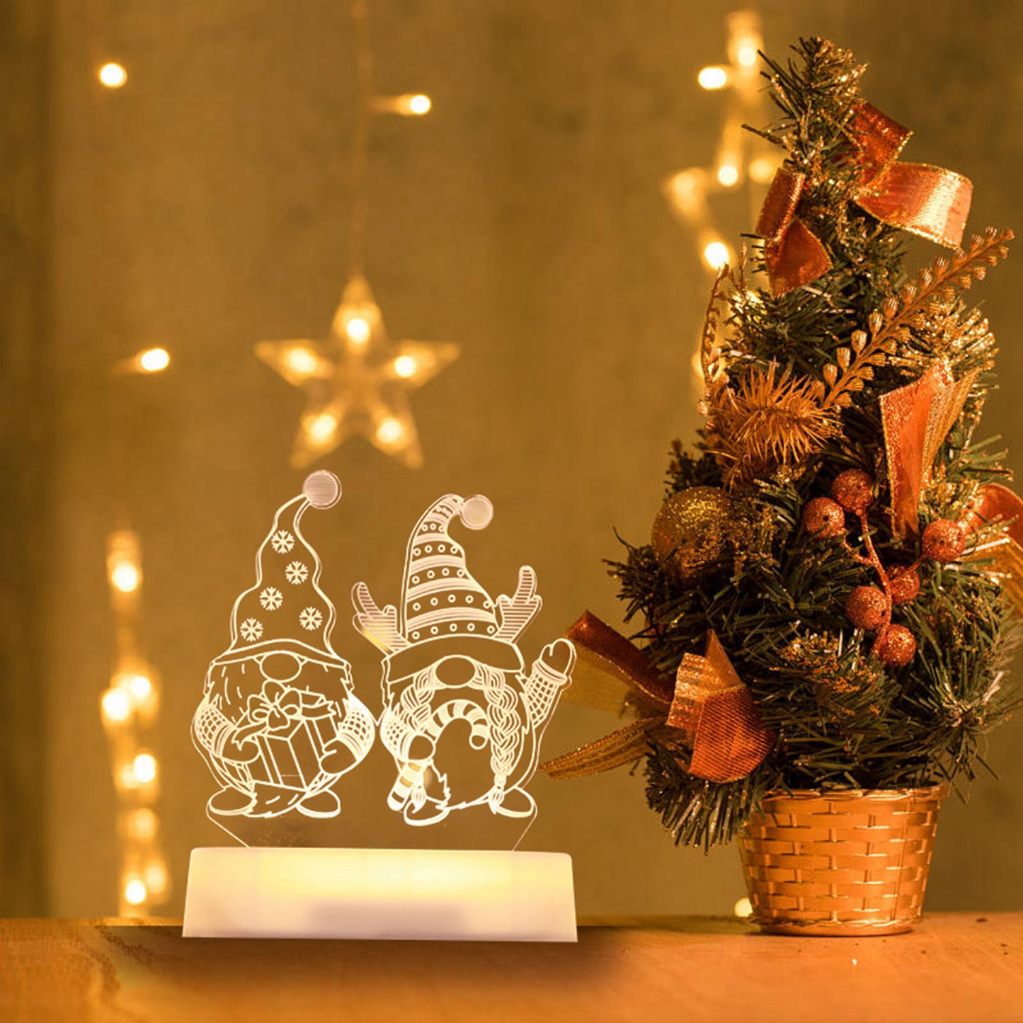 Christmas gift acrylic base Santa/elk ornament