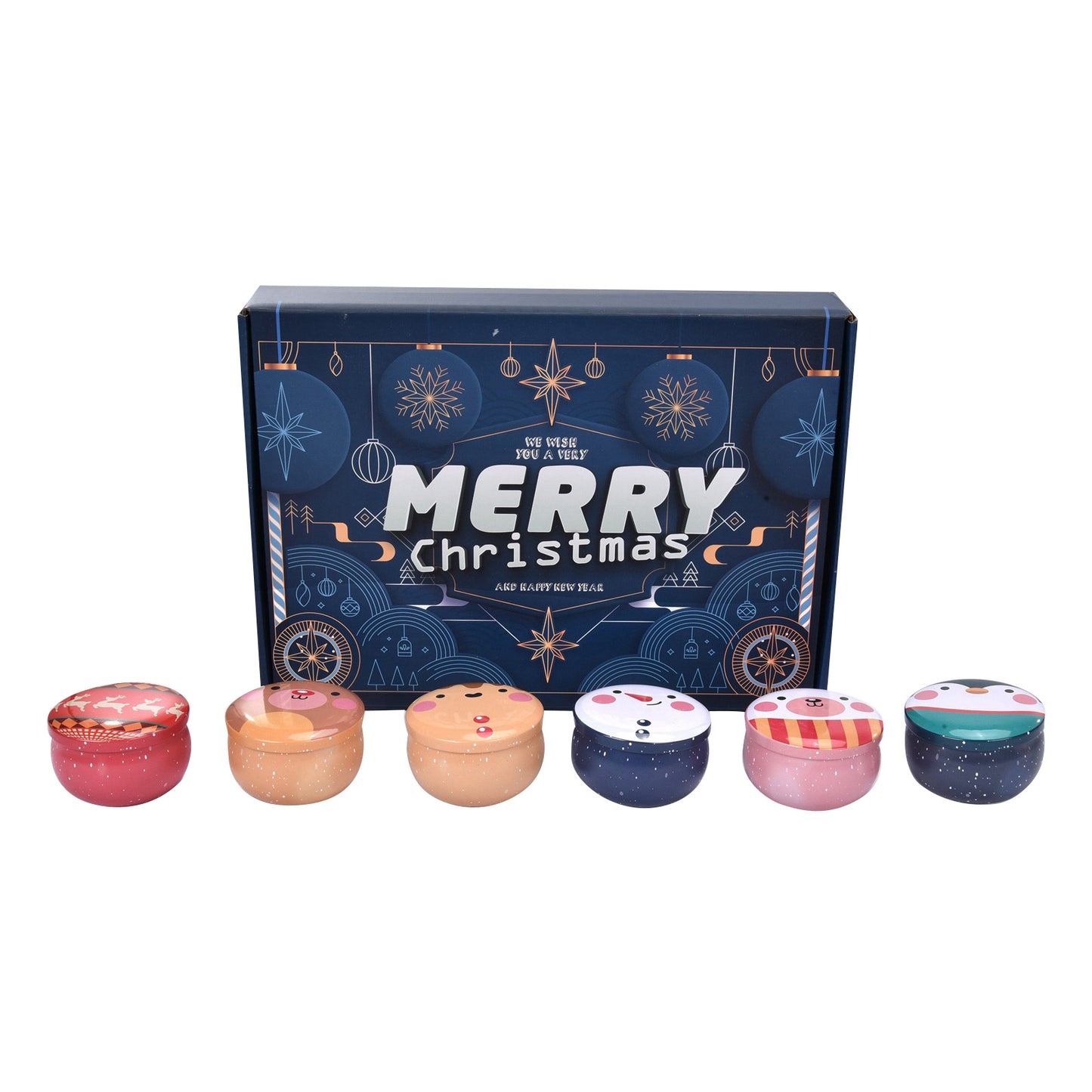 Christmas Scented Candle Gift Set, 12 Scented Candles