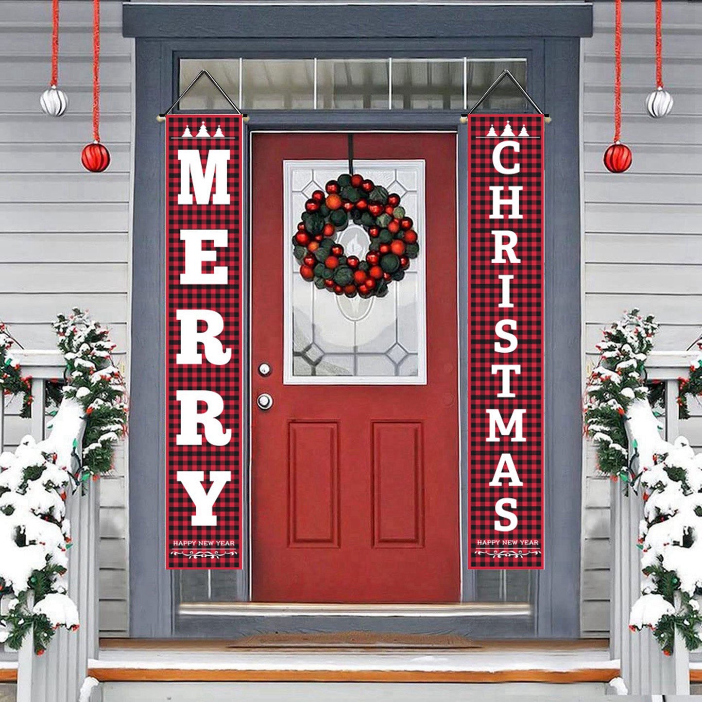 Christmas Door Decoration 2023 Merry Christmas Banner Decor