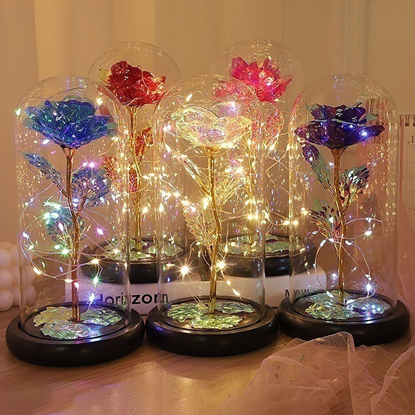 Preserved Fresh Flower LED ledlight Artificial Rose