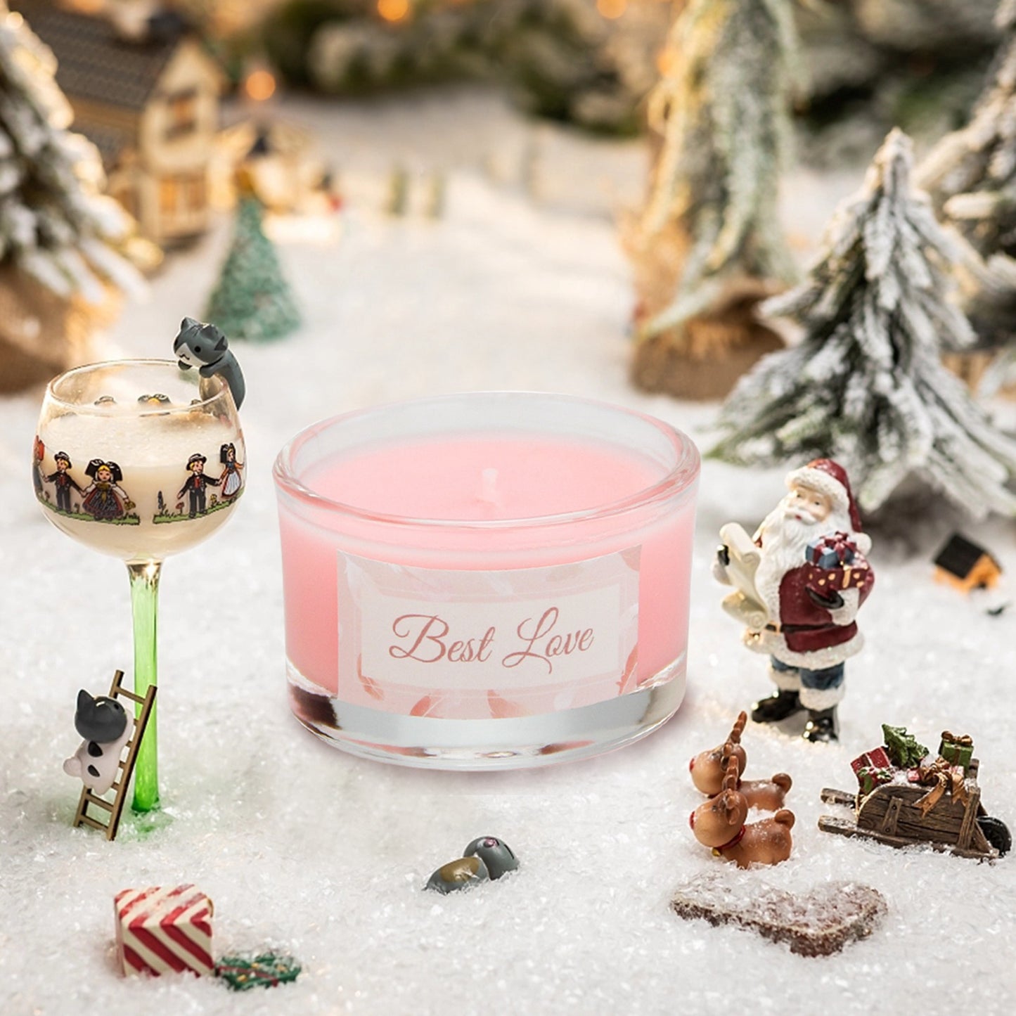 Christmas Natural Scented Candle Romantic Rose Scented Luxury Candle Set