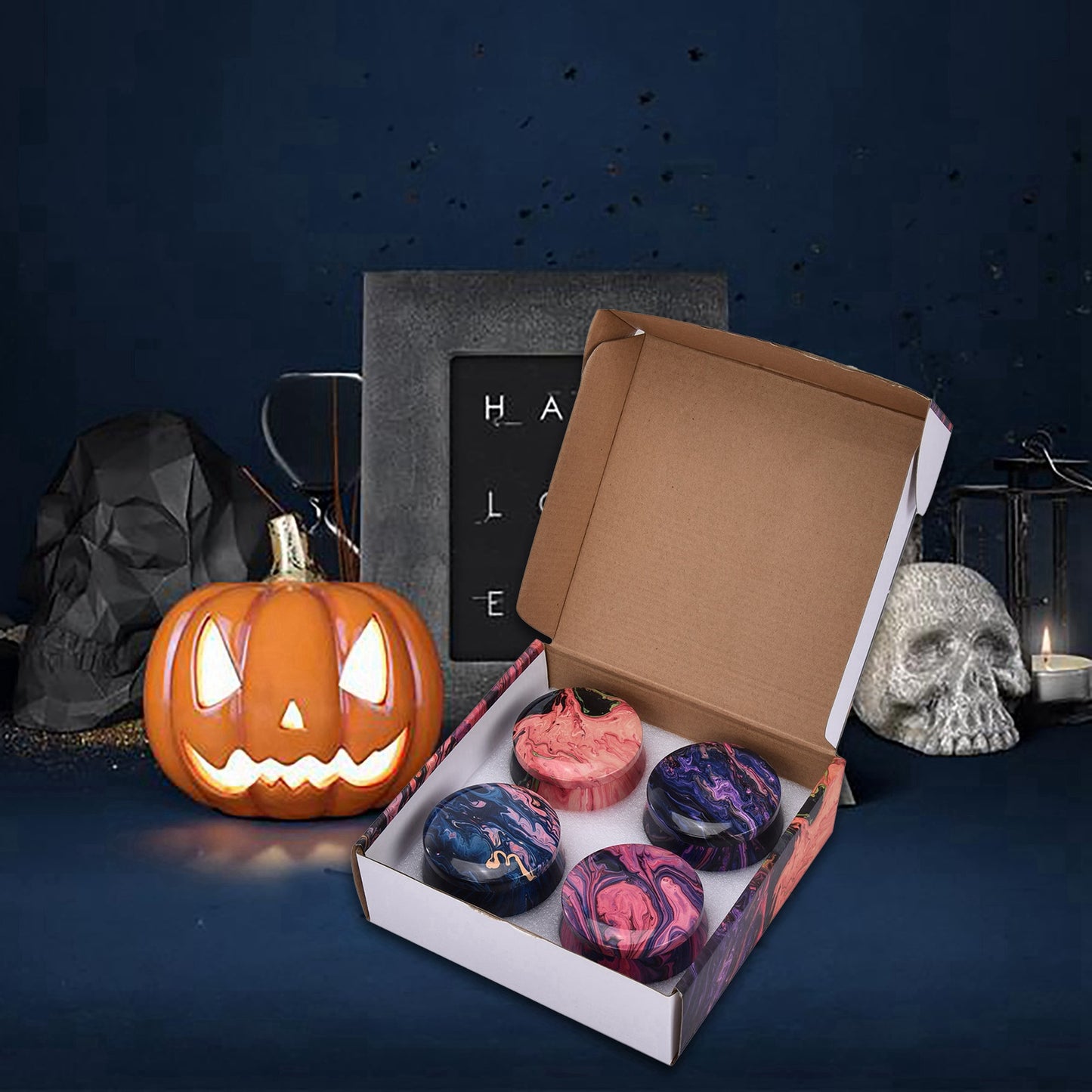 Halloween Scented Candle Set, 4 Pack Halloween Party Favors