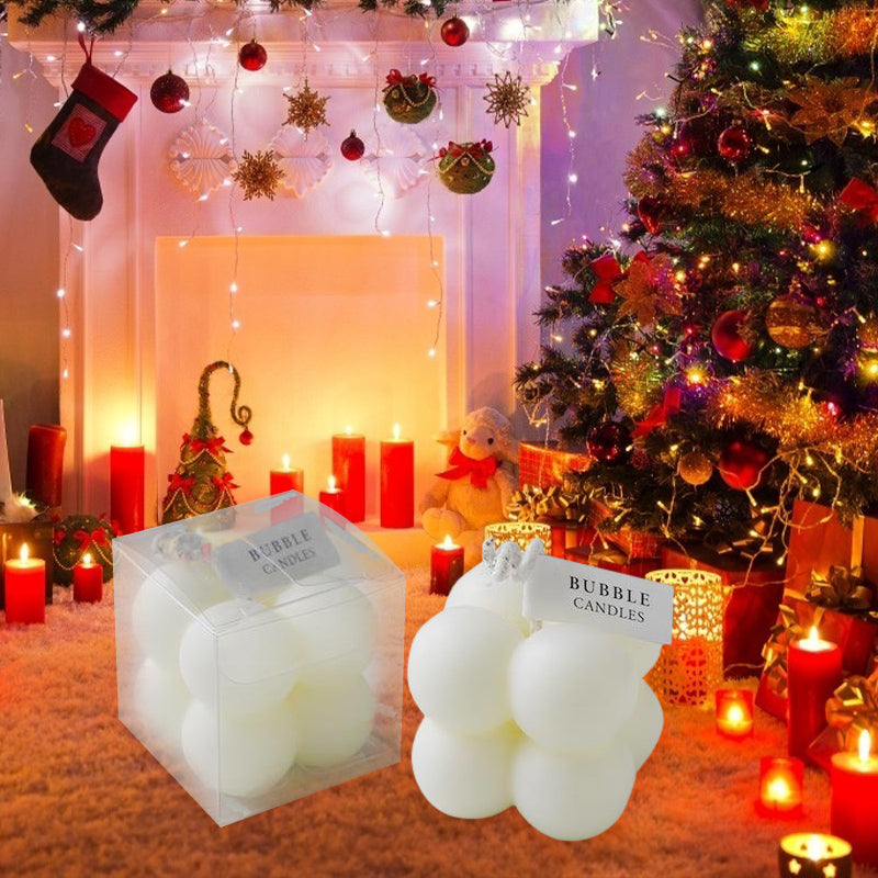 Christmas Bubble Cube Candle Scented Candle Mini Bubble Candle (4 Mini Bubbles)