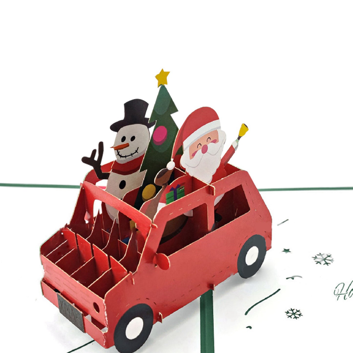 3D pop-up Christmas card, pop-up Santa card
