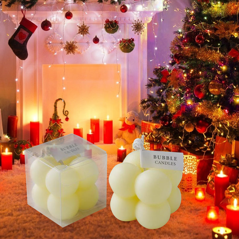 Christmas Bubble Cube Candle Scented Candle Mini Bubble Candle (4 Mini Bubbles)