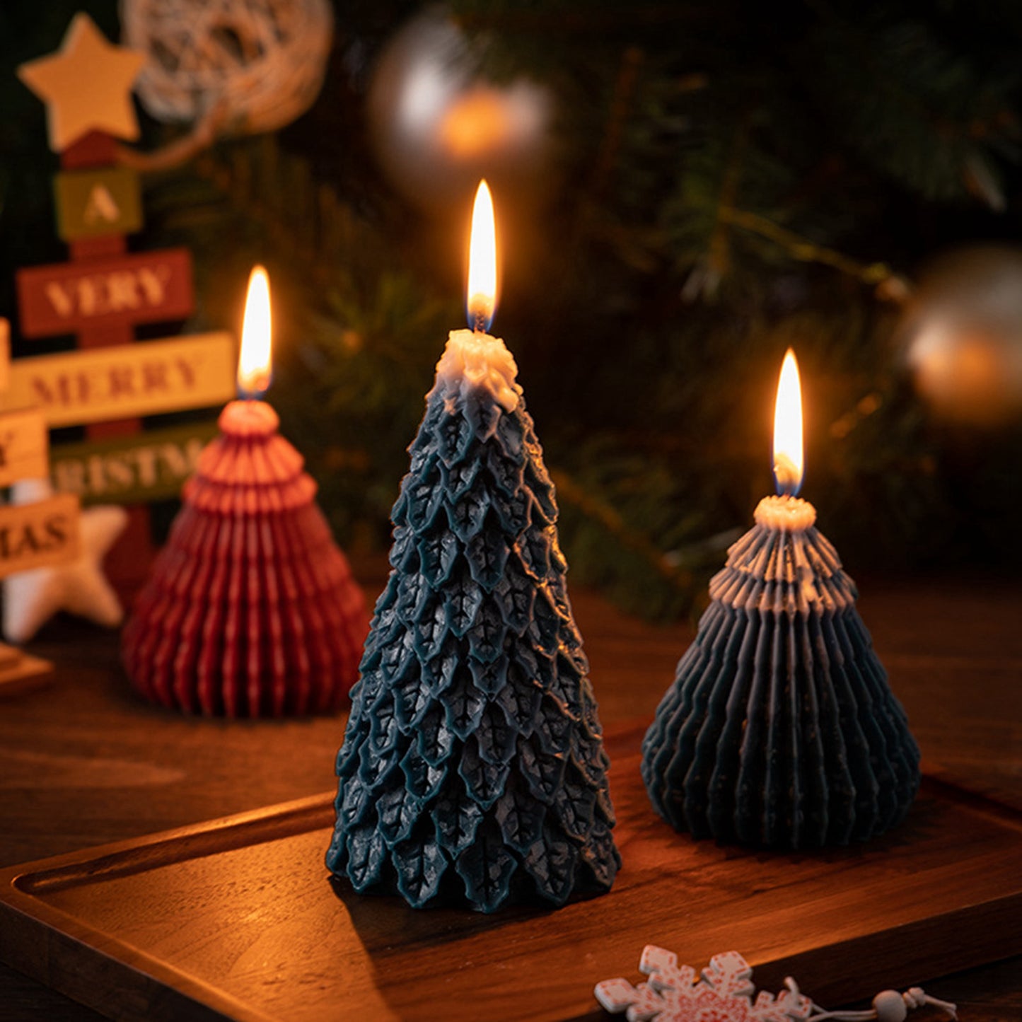 Christmas scented candle gifts, Christmas tree scented candles