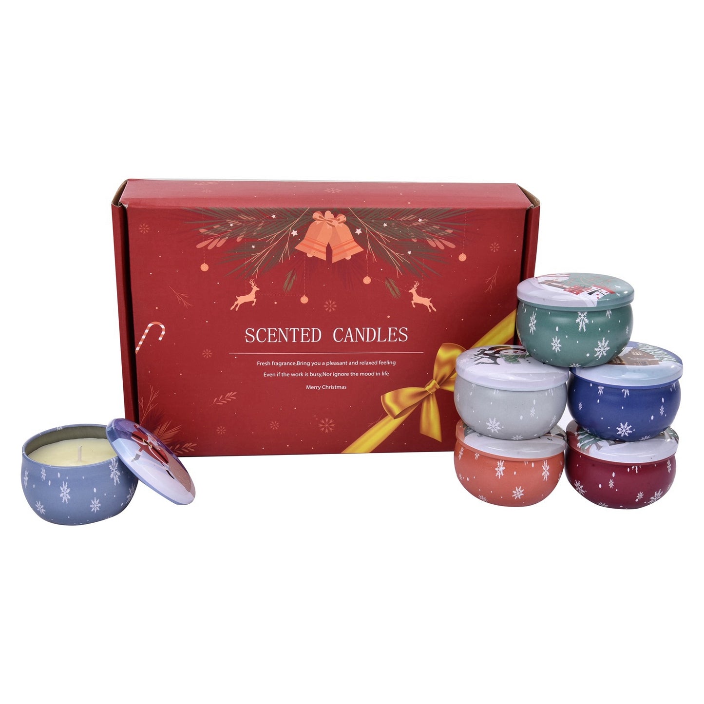 Christmas candle scented candle gift set 6-pack