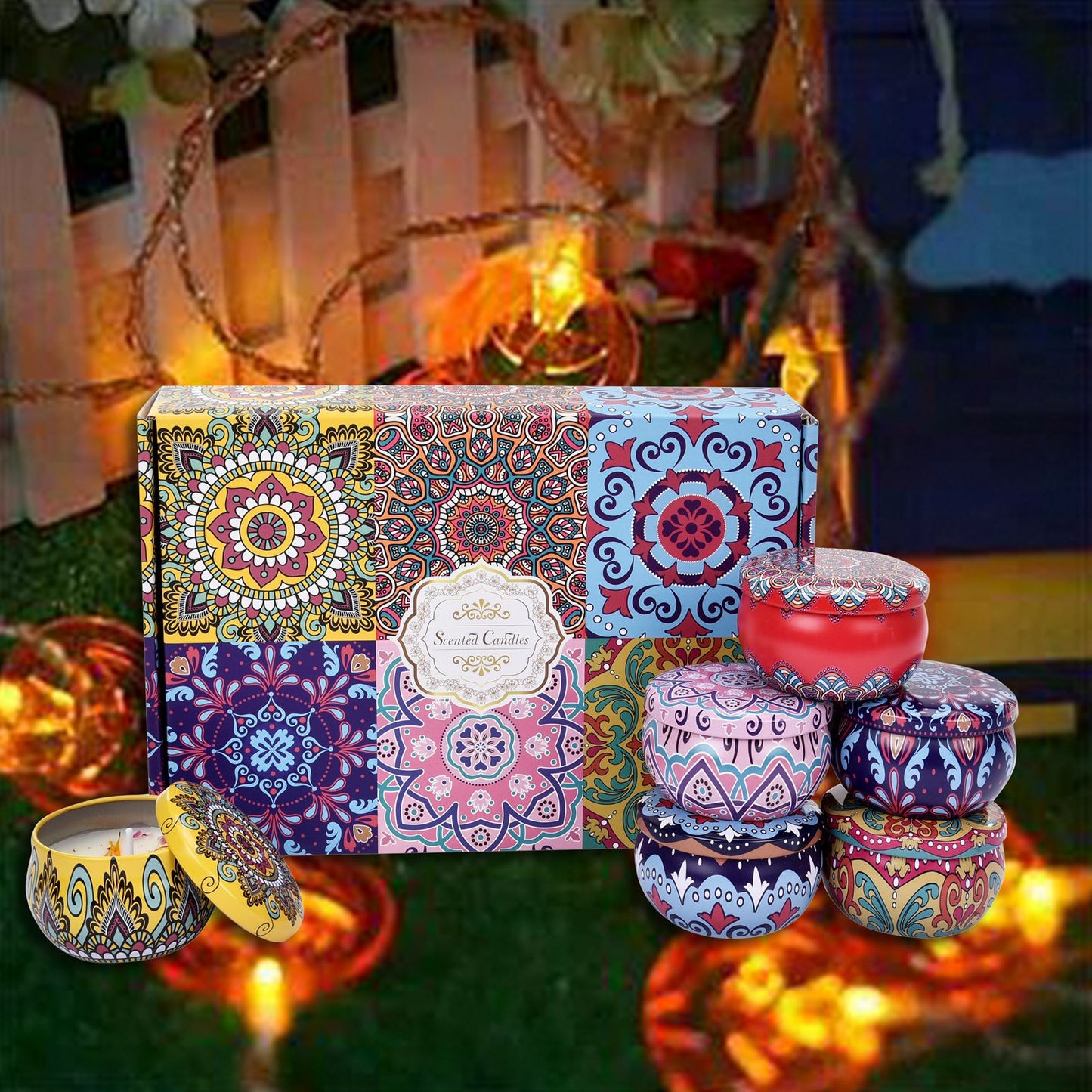 Halloween Scented Candle Gift Set: Scented Candle Home 6-Piece Set