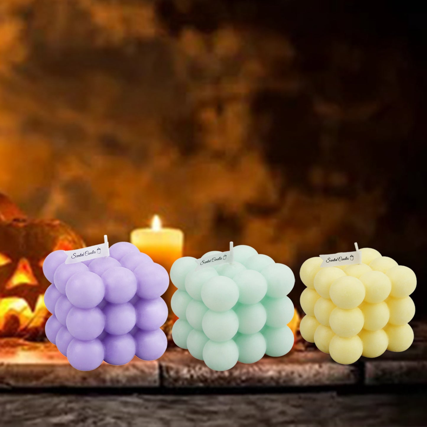 Halloween Bubble Cube Scented Candle, Candle Gift