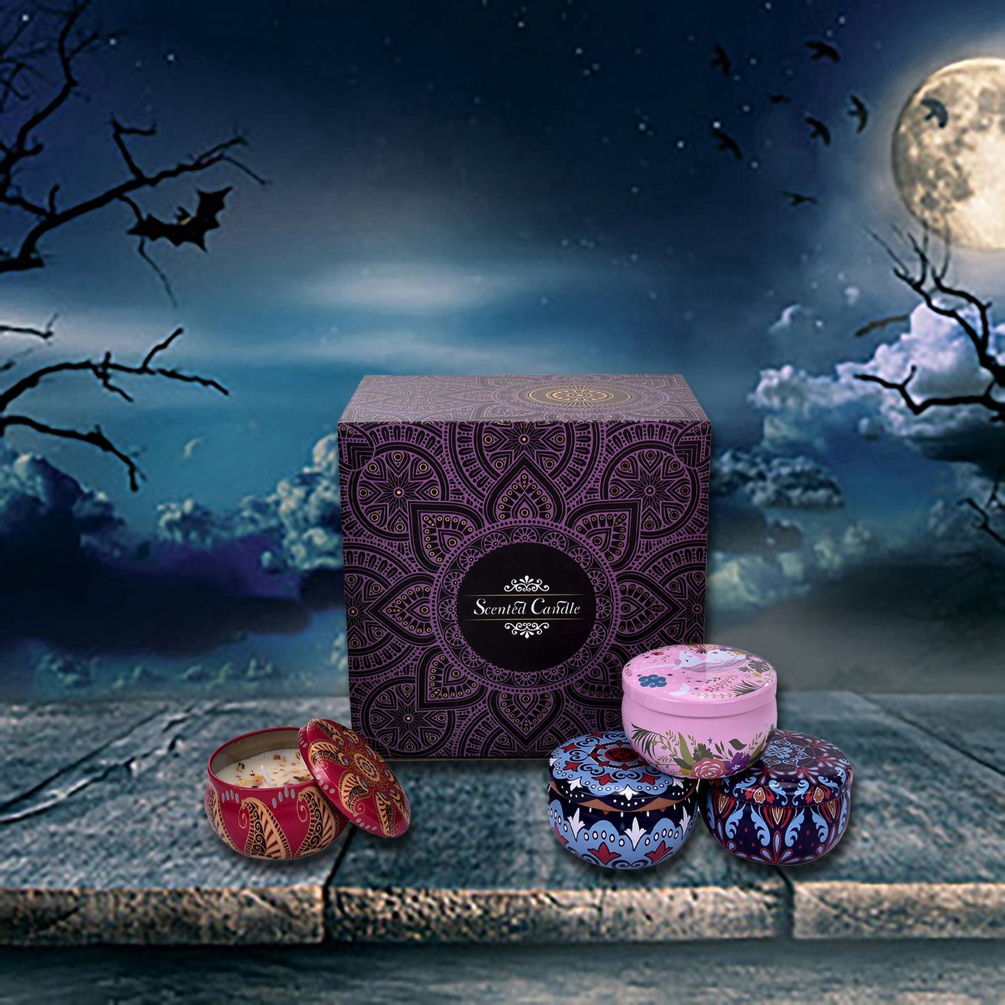 Halloween Scented Candle Gift Set 8-Piece Perfect Party Favors