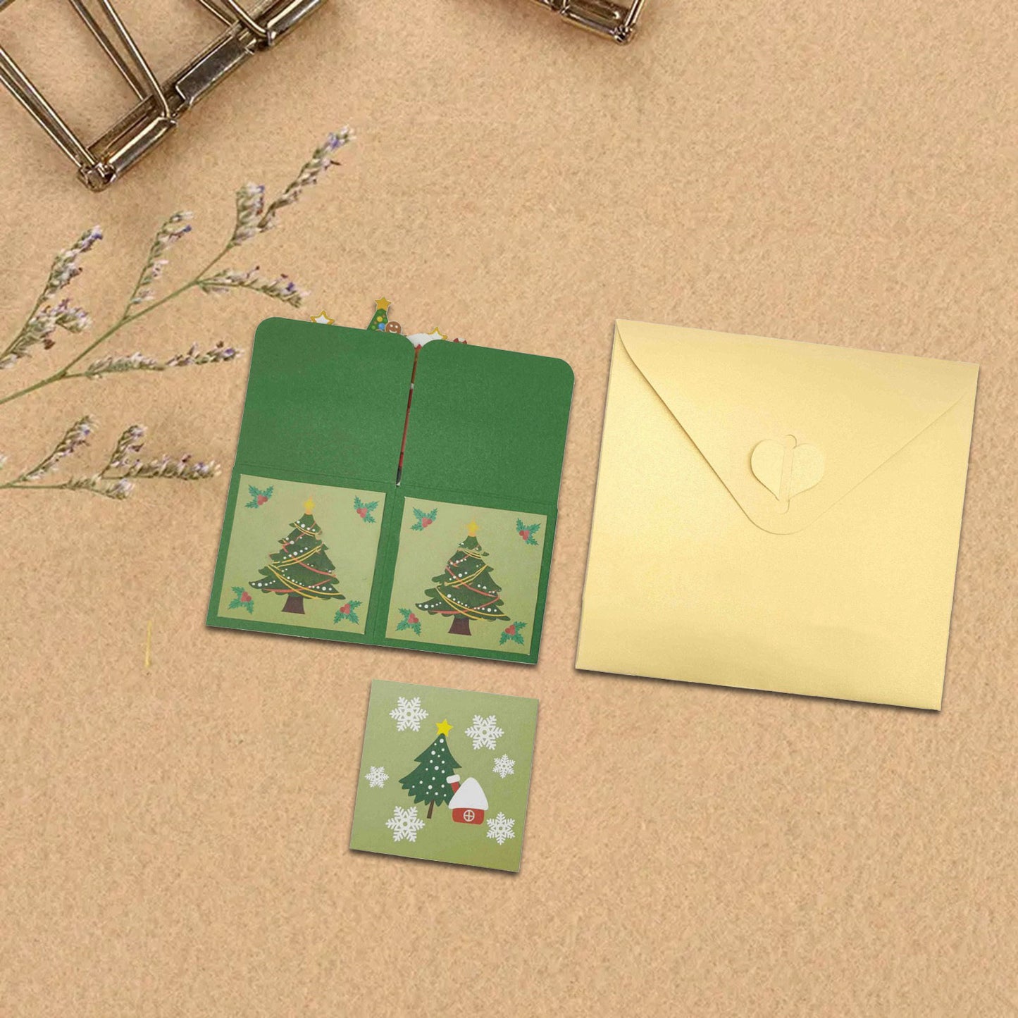 3D Pop Up Christmas Card, Santa Claus cards ， Handmade Popup Greeting Cards