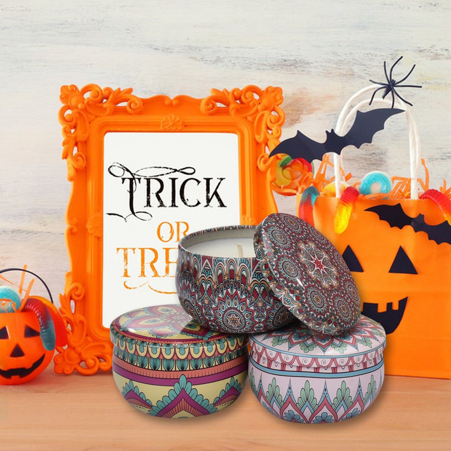 halloween Scented Candle Gift Set, Home Scented Candle 8-Pack