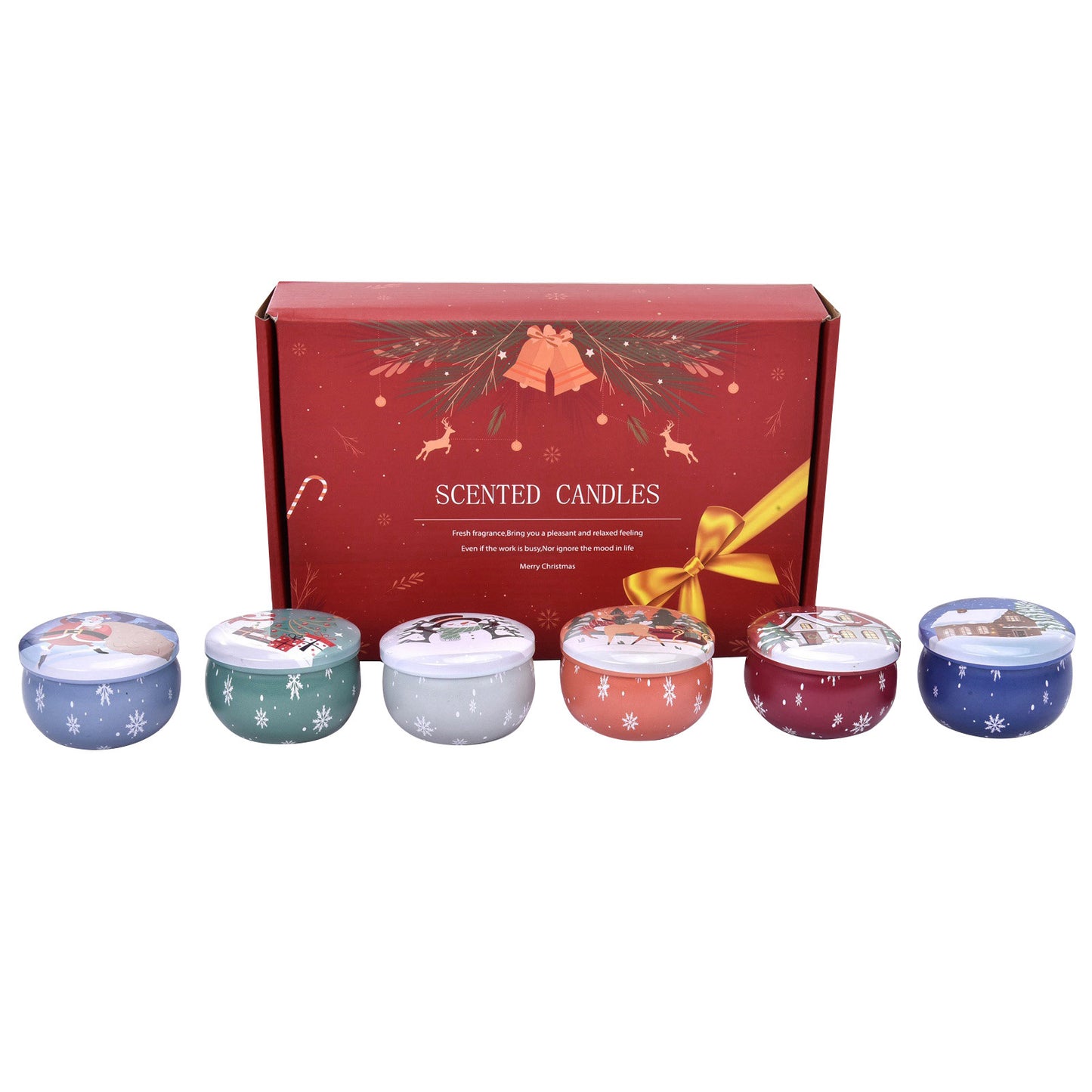 Christmas candle scented candle gift set 6-pack