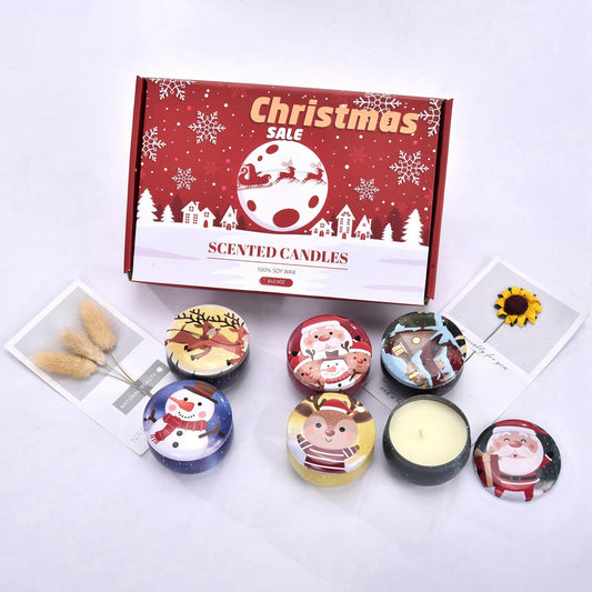 Christmas scented candle gift 6-pack